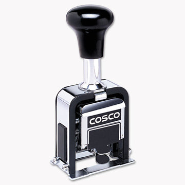 COSCO 2000PLUS® Automatic Numbering Machine, 6 Wheels, Self-inking, Black 3-4 X 1-4 freeshipping - TVN Wholesale